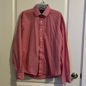 Report Collection red checkered shirt L 16 1/2 36/37